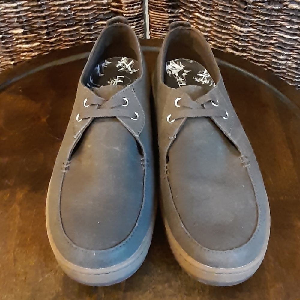 LL Bean Campside 2 Eye Canvas Sneakers Men's 11 Brown Boat Shoes Casual Gorpcore - Picture 3 of 8